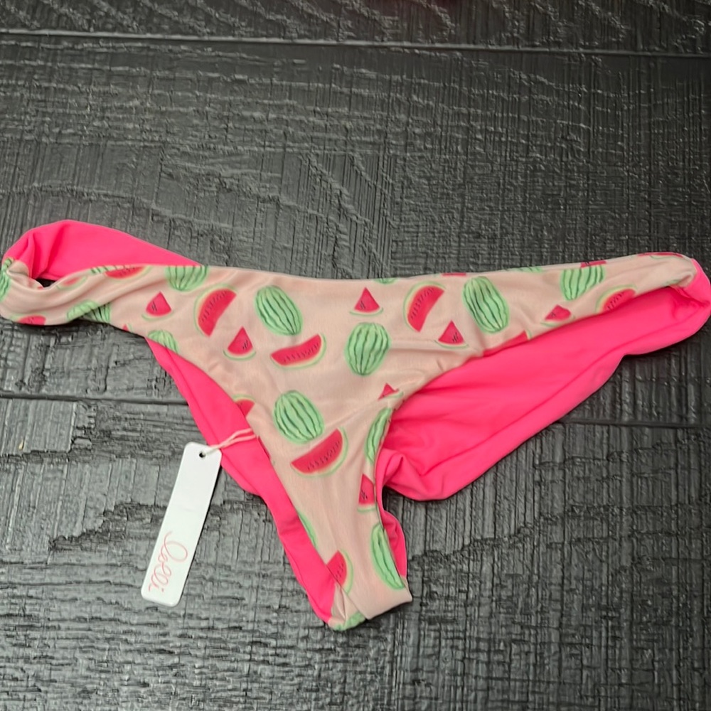 Lolli Watermelon/Pink Bikini Bottoms.  Size-M.  New with Tags.